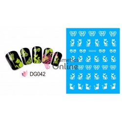 Stickere cu Apa pentru unghii cod DG 042 (Fluorescent)